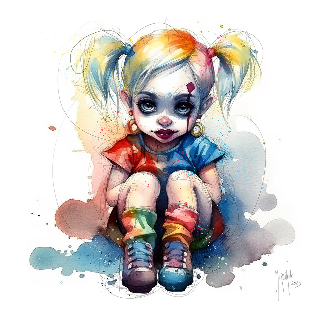Poster – Super Baby Harley Quinn- 30x30cm
