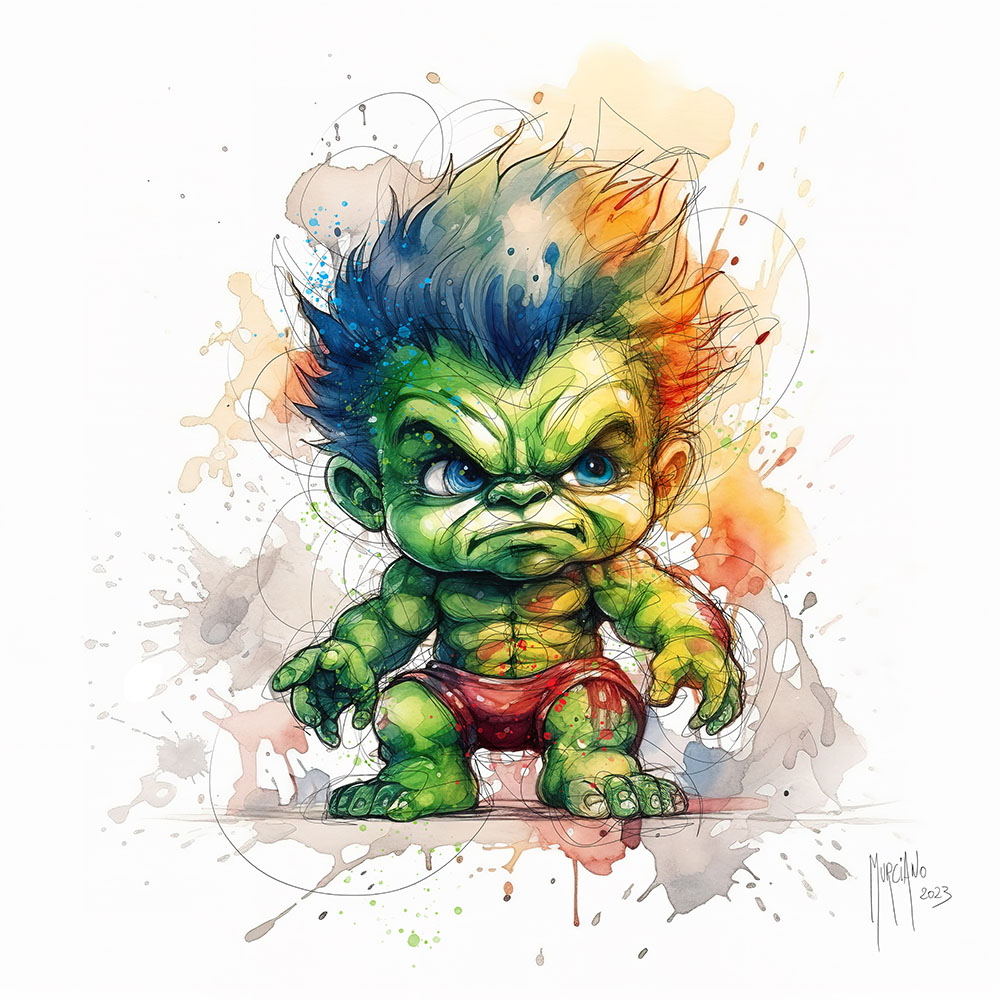 Poster – Super Baby Hulk- 30x30cm
