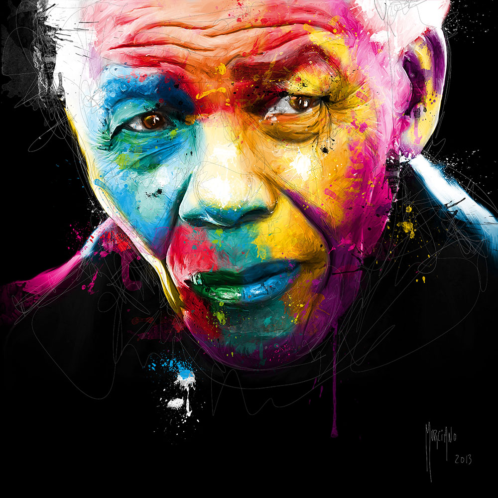 toile peinture Nelson Mandela aux enchères