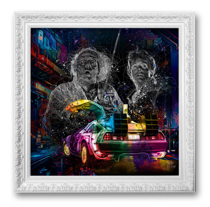 Retour vers le futur tableau toile peinture oeuvre