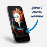 La reine de coeur ouevre toile tableau peinture new pop art