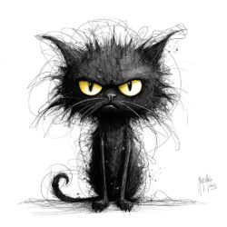 Le chat tableau tim burton toile peinture dibond plexiglass