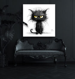 Le chat tableau tim burton toile peinture dibond plexiglass