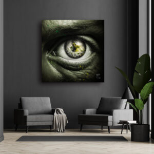 Eye of Bruce Banner tableau toile peinture hulk