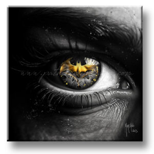 Eye of Bruce Wayne, batman, Gotham city, dc comics toile oeuvre peinture tableau de l'oeil