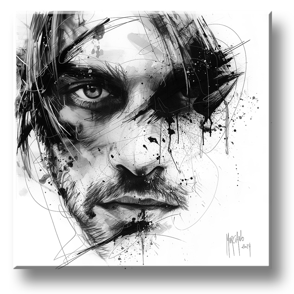 Kurt Cobain tableau nirvana peinture toile oeuvre