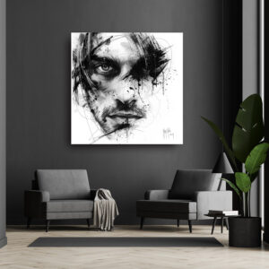 Kurt Cobain tableau nirvana peinture toile oeuvre