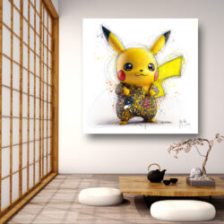 Pikachu tableau peinture artiste oeuvre art