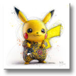 Pikachu tableau peinture artiste oeuvre art