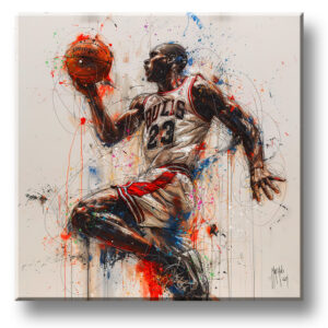 Peinture Michael Jordan toile oeuvre artistique