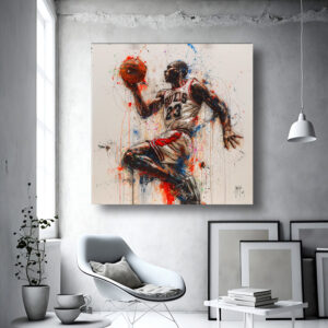 Peinture Michael Jordan toile oeuvre artistique