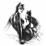 Catwoman - 40x40cm - Dessin original