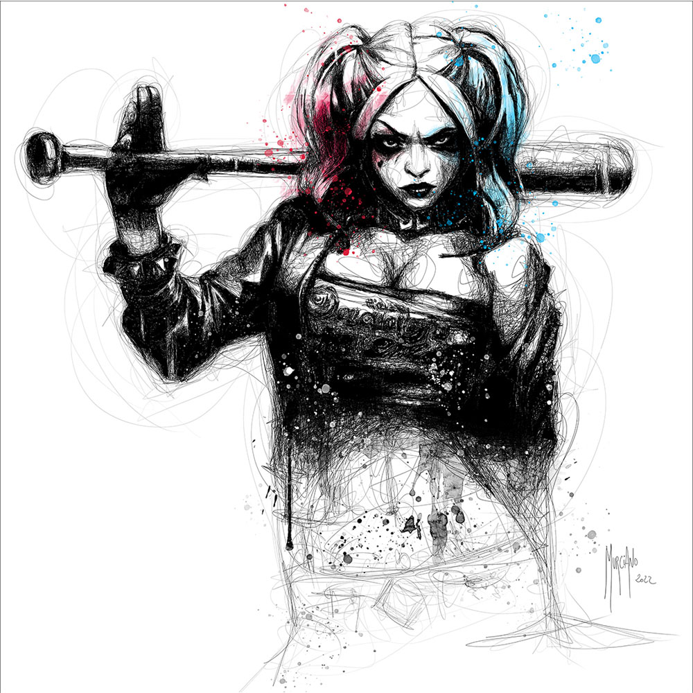 Harley Quinn – 40x40cm – Dessin original