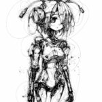 Les p’tits robots #1 - 30x40cm - Dessin original