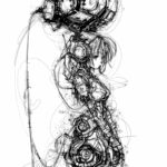 Les p’tits robots #2 - 30x40cm - Dessin original