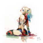 echnique mixte sur papier 235 grs (Aquarelle, encre stylo, crayon de couleurs)