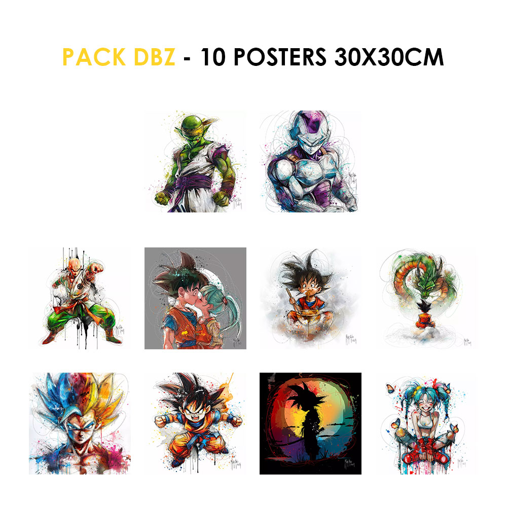 Pack DBZ – 10 Posters 30x30cm