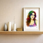 Portrait couleur personnalisé