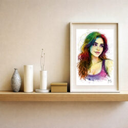 Portrait couleur personnalisé