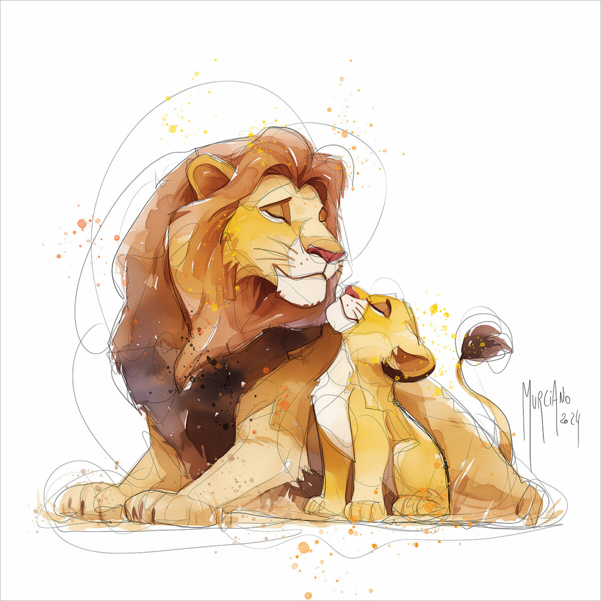 Le Roi lion – 40×40 cm