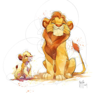 Le roi Lion Disney peinture tableau