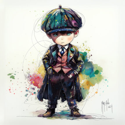 Peaky Blinders Thomas Shelby sur une toile tableau oeuvre coloré artistique