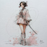 Kanao Tsuyuri 2 demon slayers oeuvre artistique tableau toile peinture par Murciano