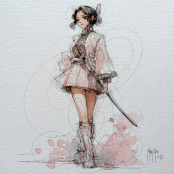 Kanao Tsuyuri 2 demon slayers oeuvre artistique tableau toile peinture par Murciano