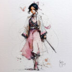 Kanao Tsuyuri demon slayers oeuvre artistique tableau toile peinture par Murciano