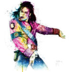 Michael Jackson live 120x120cm - Toile Originale