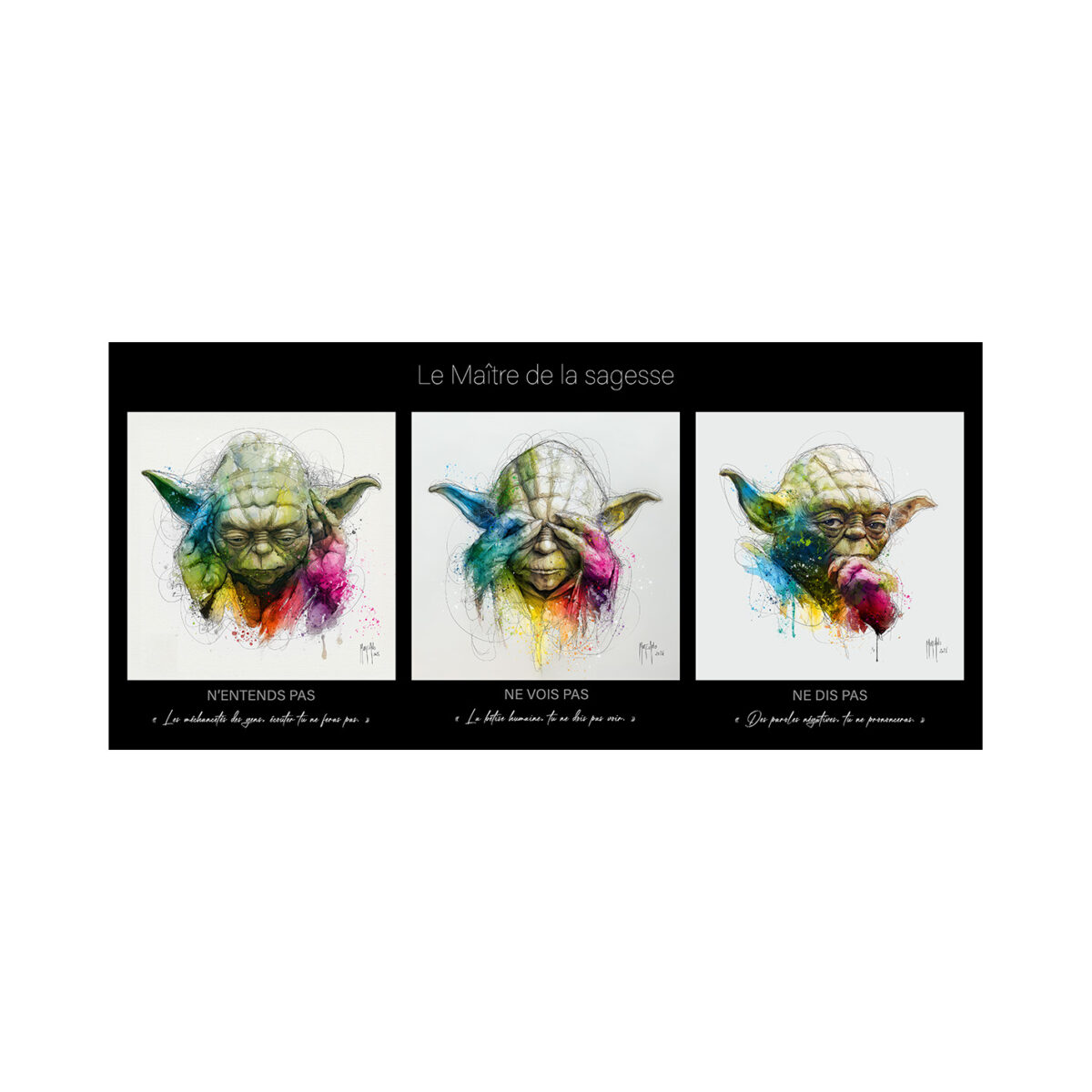 Le maître de la sagesse (produit 1) Le Maître de la sagesse hommage aux trois singes