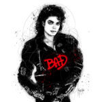 Bad Mickael jackson tableau peinture