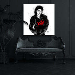 Bad Mickael jackson tableau peinture