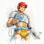 Capitaine Flam Aquarelle