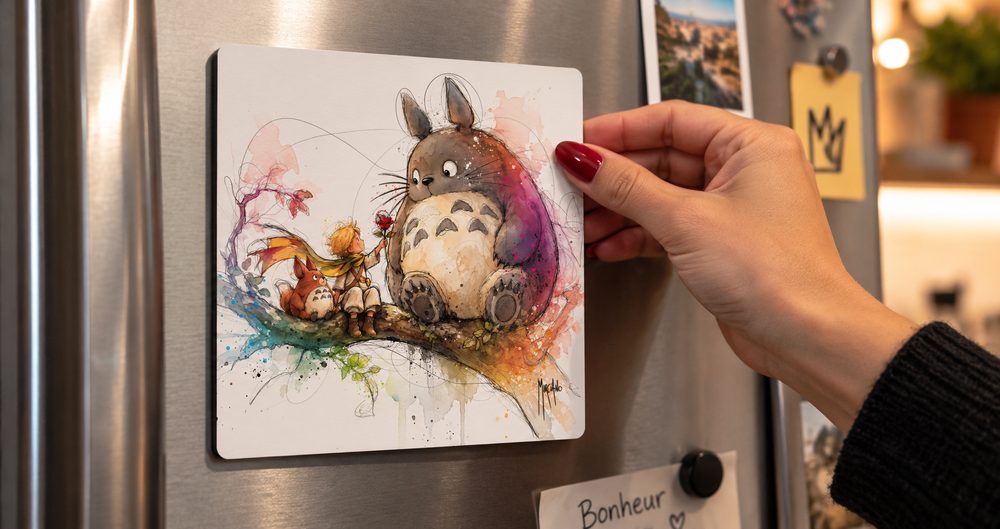 Une main plaque un CLACKPOP sur un frigo