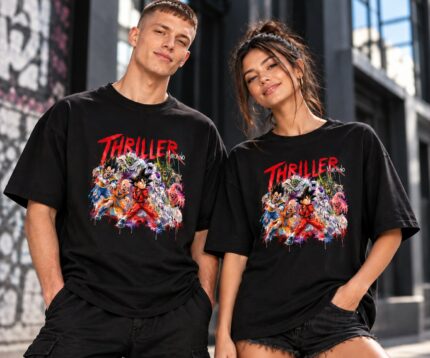 T-shirt oversize THRILLER Les T-sh'ART, vue de face